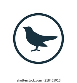 bird circle background icon, isolated on white background 