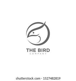 bird with a circle creative logo template