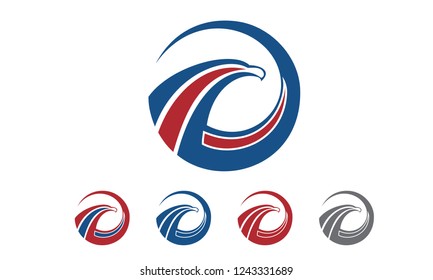 Bird in circle .Falcon Hawk bird stylish Logotype concept icon Luxury emblem concept icon.