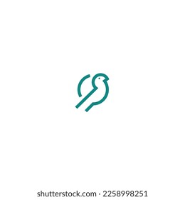 bird and circle ,icon,logo,vector,illustration,line art,for fast food and restaurant
