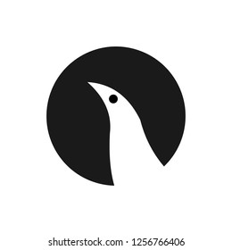 bird circle letter design logo