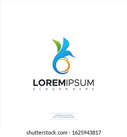 Bird Circle Letter O Icon Logo Symbols Abstract Template Elements Design