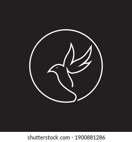 Bird  circle logo icon design Vector Image , circle bird  logo design template inspiration vector image , logo animal bird 