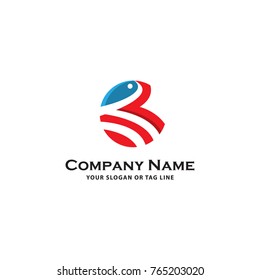 bird circle logo vector