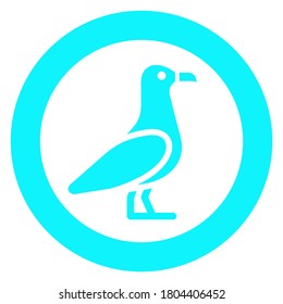 Bird, circle trendy icon on a white background