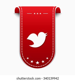 Bird Circular Red Vector Icon Design