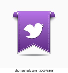 Bird Circular Violet Vector Icon Design
