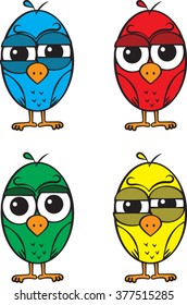 Bird Clip Art - Cartoon - Vector Illustration