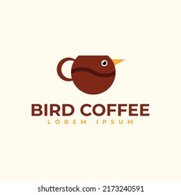  bird coffee logo design template  