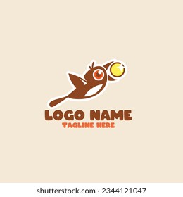 Bird with coin logo, bank, account