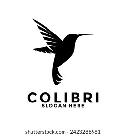 Logo de Bird Colibri , logotipo del vector de paro de paro Simple Vector Plantilla de diseño