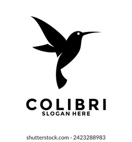 Logo de Bird Colibri , logotipo del vector de paro de paro Simple Vector Plantilla de diseño