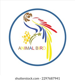 Color de las aves de corral animales completos logotipo vectorial