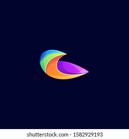 bird color full logo design vector abstract
