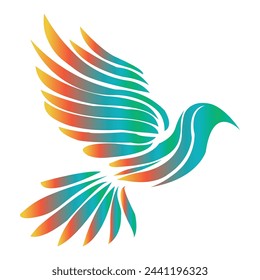 Bird color gradation , gradient bird 