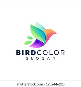 Bird Color Gradient Logo Design