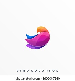 Bird Color Illustration Vector Template. Suitable for Creative Industry, Multimedia, entertainment, Educations, Shop, and any related business