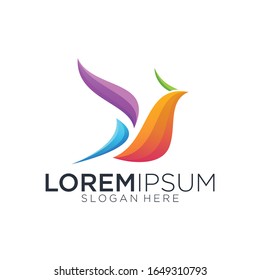 vector de diseño del logotipo de color pájaro