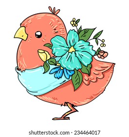 bird color.bright beautiful bird. vector bird