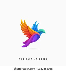 Bird Colorful Concept illustration vector Design template. Suitable for Creative Industry, Multimedia, entertainment, Educations, Shop, and any related business