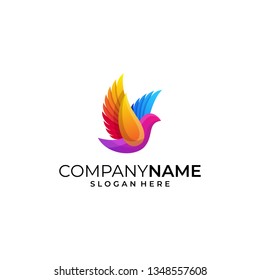 Bird Colorful Concept illustration vector template. Suitable for Creative Industry, Multimedia, entertainment, Educations, Shop, and any related business