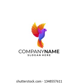 Bird Colorful Concept illustration vector Design template. Suitable for Creative Industry, Multimedia, entertainment, Educations, Shop, and any related business