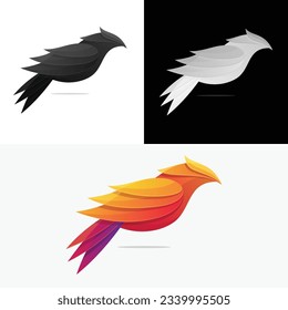 Bird Colorful Gradient Abstract Logo