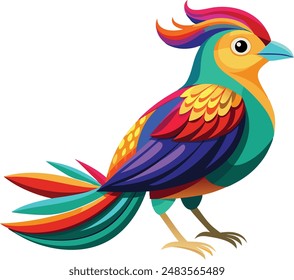  bird colorful  gradient design vector