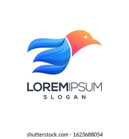 bird colorful gradient logo design