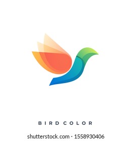 Bird Colorful Illustration Vector Template, Suitable for Creative Industry, Multimedia, entertainment, Educations, Shop, and any related business