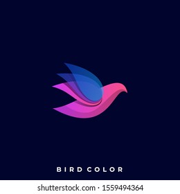 Bird Colorful Illustration Vector Template, Suitable for Creative Industry, Multimedia, entertainment, Educations, Shop, and any related business