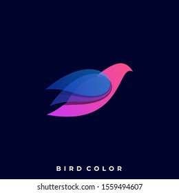 Bird Colorful Illustration Vector Template, Suitable for Creative Industry, Multimedia, entertainment, Educations, Shop, and any related business
