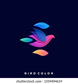 Bird Colorful Illustration Vector Template, Suitable for Creative Industry, Multimedia, entertainment, Educations, Shop, and any related business