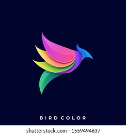 Bird Colorful Illustration Vector Template, Suitable for Creative Industry, Multimedia, entertainment, Educations, Shop, and any related business