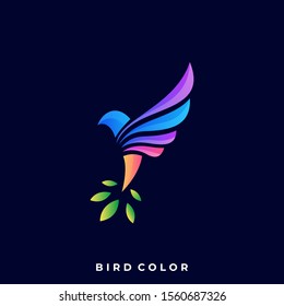 Bird Colorful Illustration Vector Template, Suitable for Creative Industry, Multimedia, entertainment, Educations, Shop, and any related business
