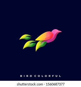 Bird Colorful Illustration Vector Template, Suitable for Creative Industry, Multimedia, entertainment, Educations, Shop, and any related business