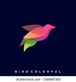 Bird Colorful Illustration Vector Template, Suitable for Creative Industry, Multimedia, entertainment, Educations, Shop, and any related business
