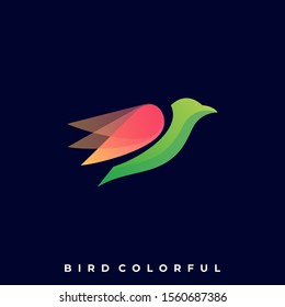 Bird Colorful Illustration Vector Template, Suitable for Creative Industry, Multimedia, entertainment, Educations, Shop, and any related business