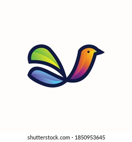 Bird Colorful Illustration Vector Template, Suitable for Creative Industry, Multimedia, entertainment, Educations, Shop, and any related business