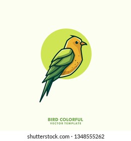 Bird Colorful Line art Concept illustration vector template. Suitable for Creative Industry, Multimedia, entertainment, Educations, Shop, and any related business