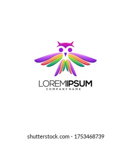bird colorful logo design vector premium