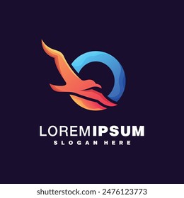 Vector colorido del diseño del logotipo del pájaro