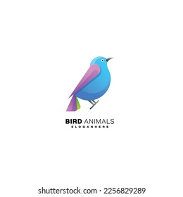 bird colorful logo template illustration design vector