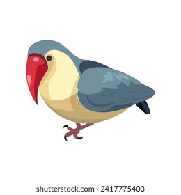 Bird of colorful set. The cartoon design of the toucan is a memorable and lively choice for projects related to tropical wildlife. Vector illustration.