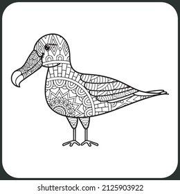 bird coloring book design for adult