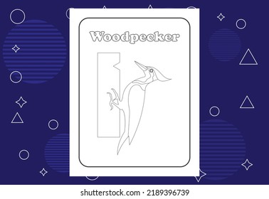 Bird coloring page or books for kids. Vector illustration