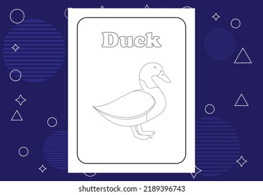 Bird coloring page or books for kids. Vector illustration