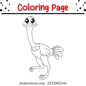 Bird coloring page for children.