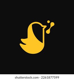 Bird Com icon logo vector design