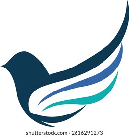 Bird Company Logo Blue for identity